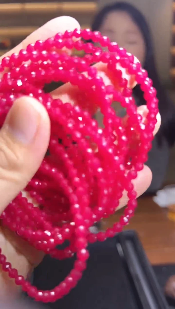 【闪购商品】红宝石-未镶嵌BF2218-25SG-01切面手链