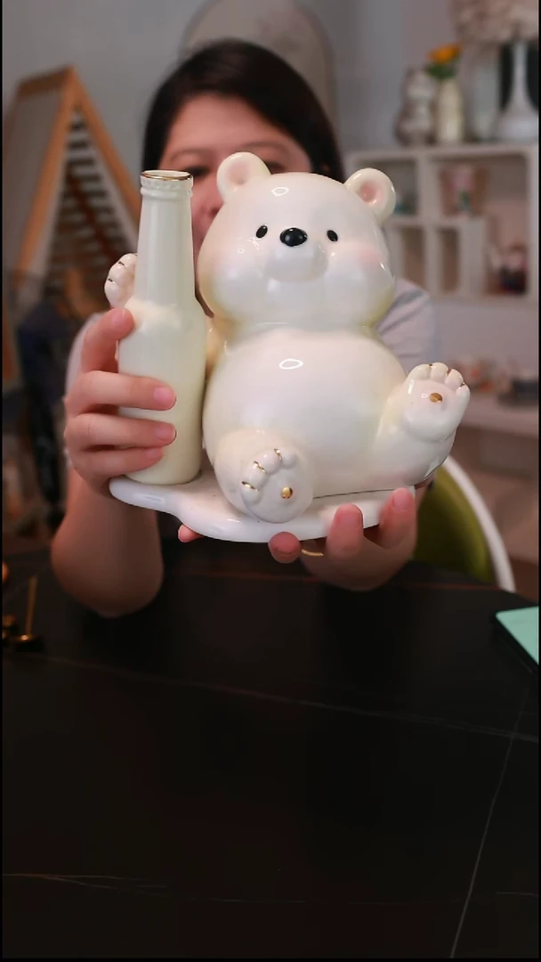 瓷啤酒熊摆件NUOXUANTD614