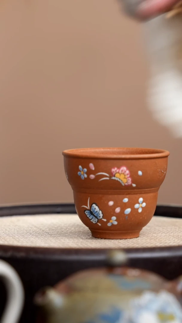 茶壶紫砂金砂段泥葫芦杯蝴蝶