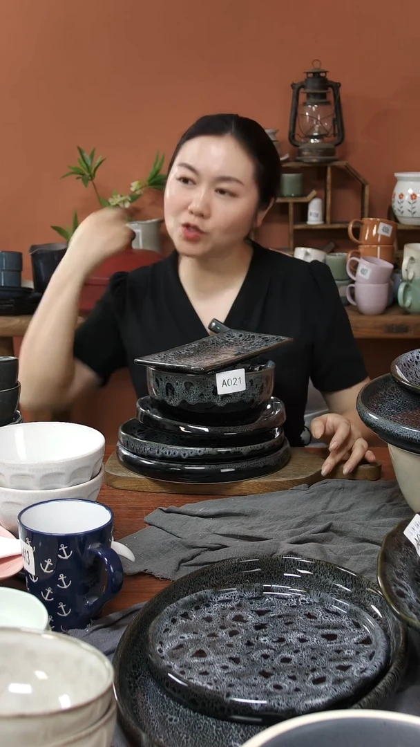 陶瓷A021陶瓷餐具4件套送一个小长盘微瑕