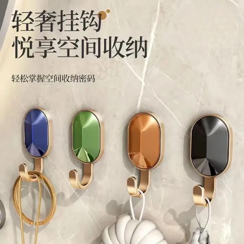 轻奢粘贴挂钩粘钩打孔高档强力承重厨房门后卫生间墙上浴室钩子