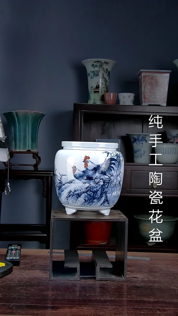 景德镇陶瓷手工花盆