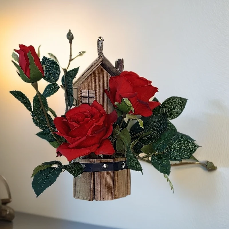 004门墙可以挂的小房型仿真花儿