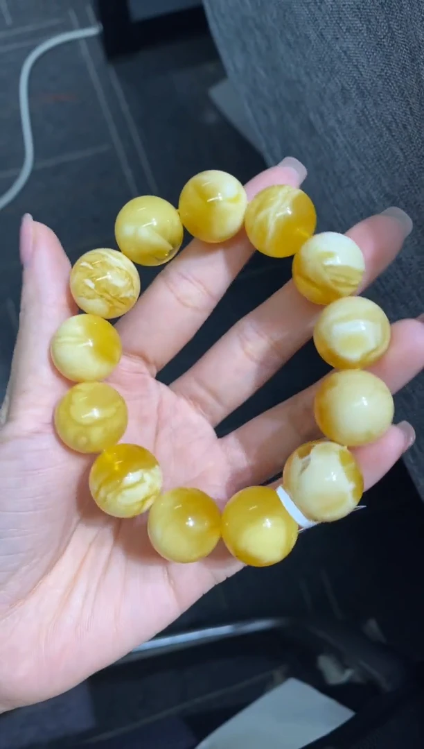 裸石蜜蜡未镶嵌手串