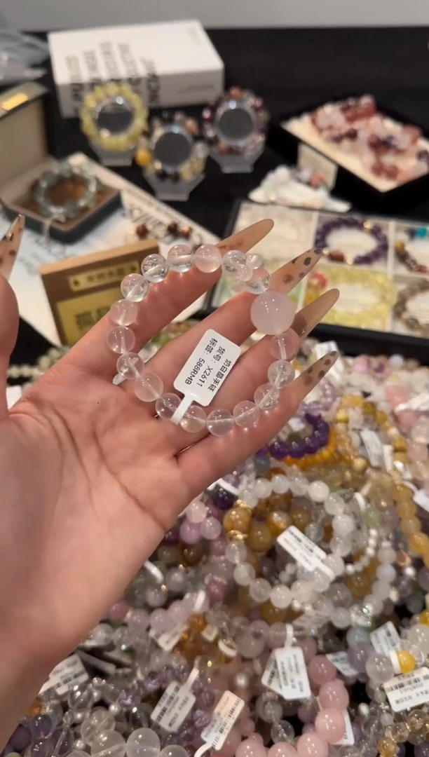 合金手链水晶奶白晶x2611