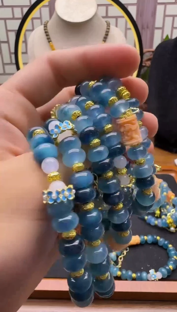 14K金镶嵌手链翡翠L42