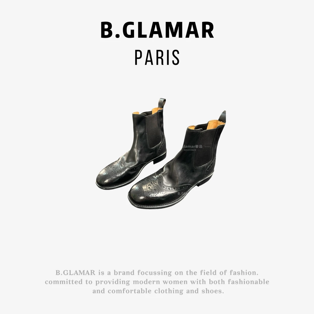 B.Glamar｜"早秋上新" 切尔西英伦朋克风加厚防滑马丁靴  BG2501-7