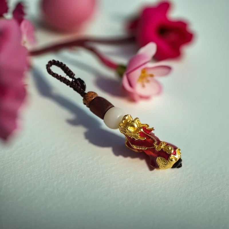 【师傅推荐】珐琅鎏金寓意貔貅钥匙扣生肖寓意钥匙扣新年钥匙扣