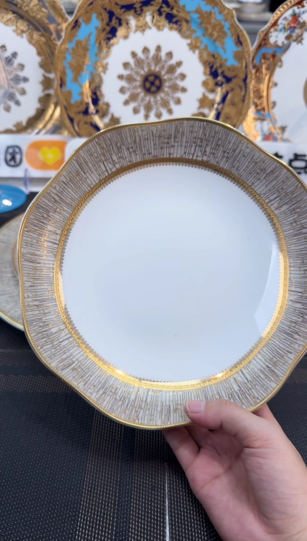 瓷片8英寸雅致菜盘 1个