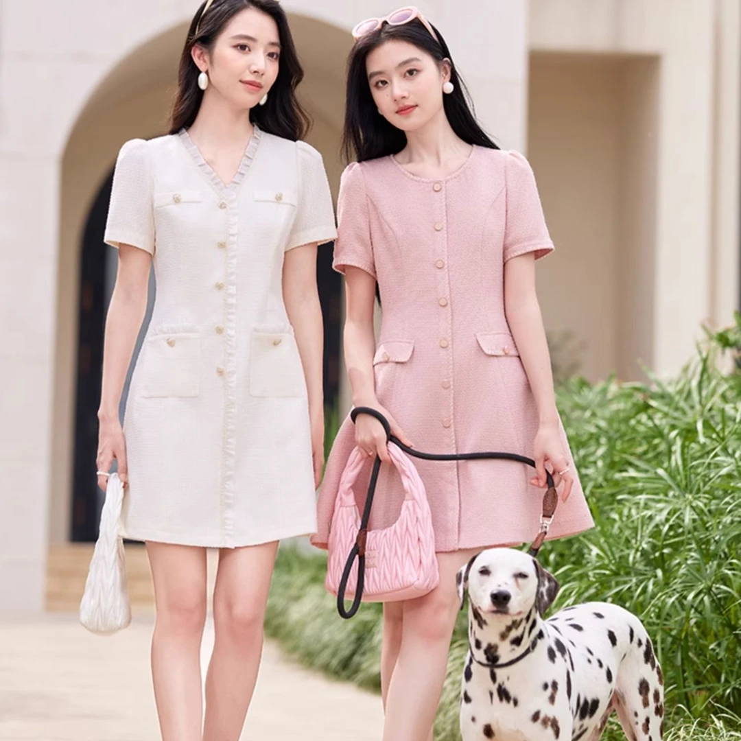 【粉丝专享  】Q842356连衣裙 香影法式小香风连衣裙女夏季新