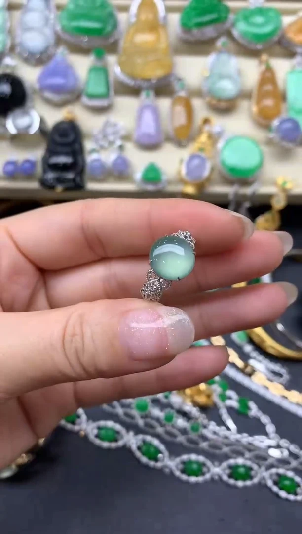 【闪购商品】翡翠戒指18K金镶嵌274-中国好珍宝