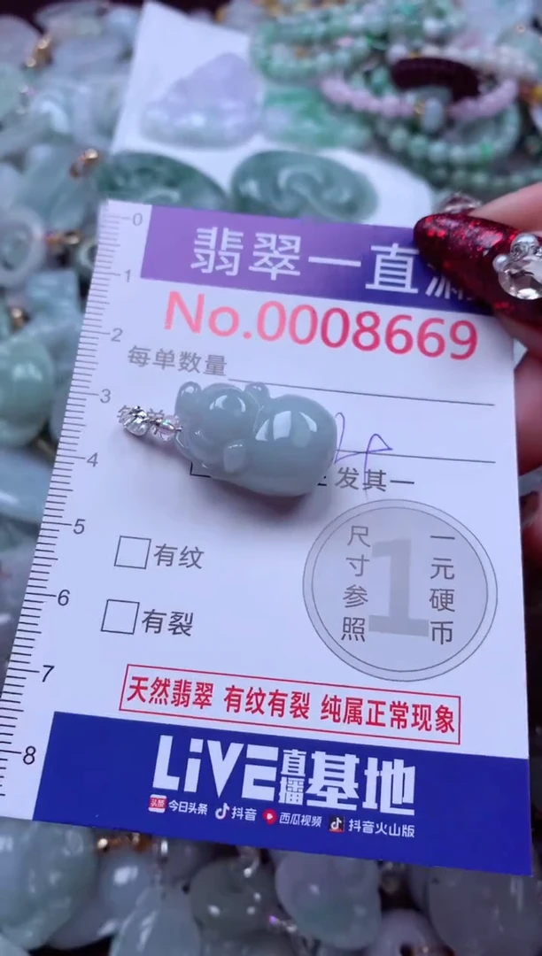 吊坠(不含链)未镶嵌翡翠8669