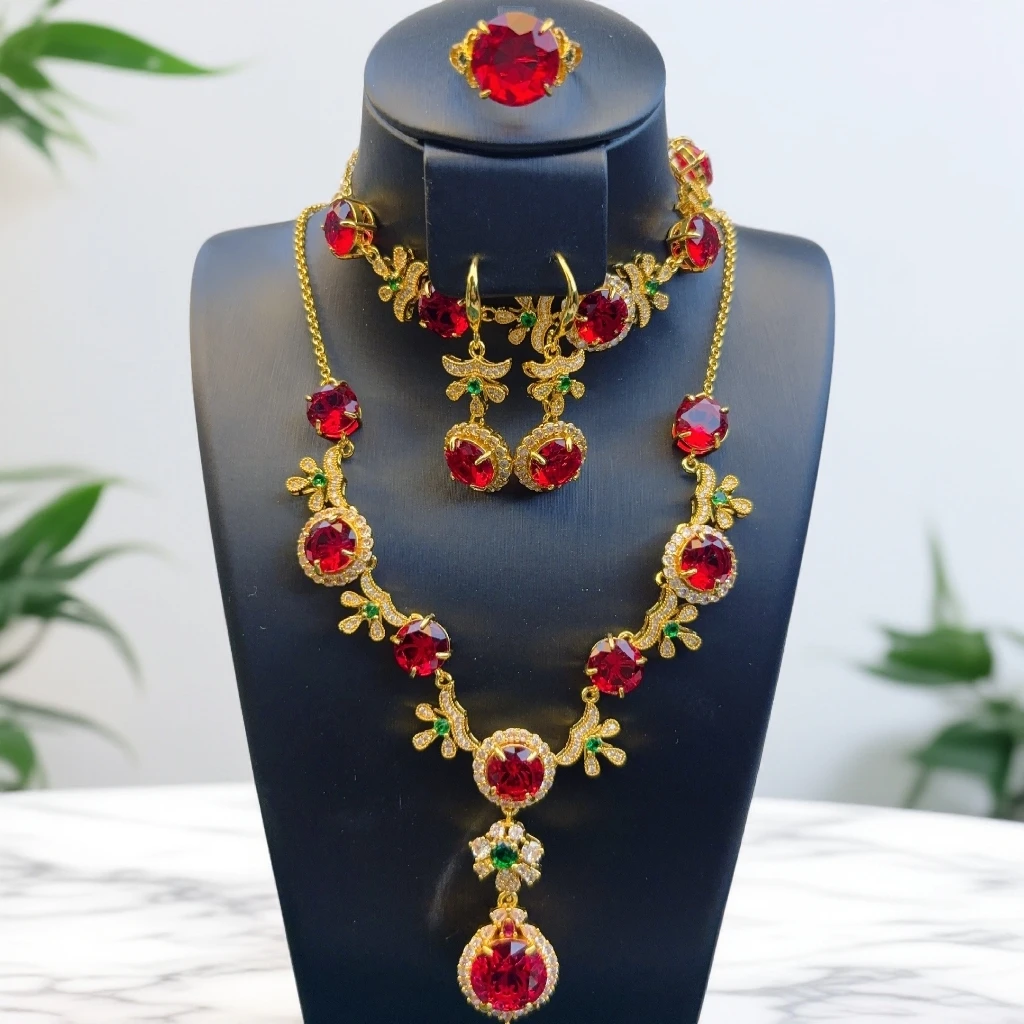 欧标国际奢饰-赤金套装MX034吊坠首饰项链轻奢小饰品