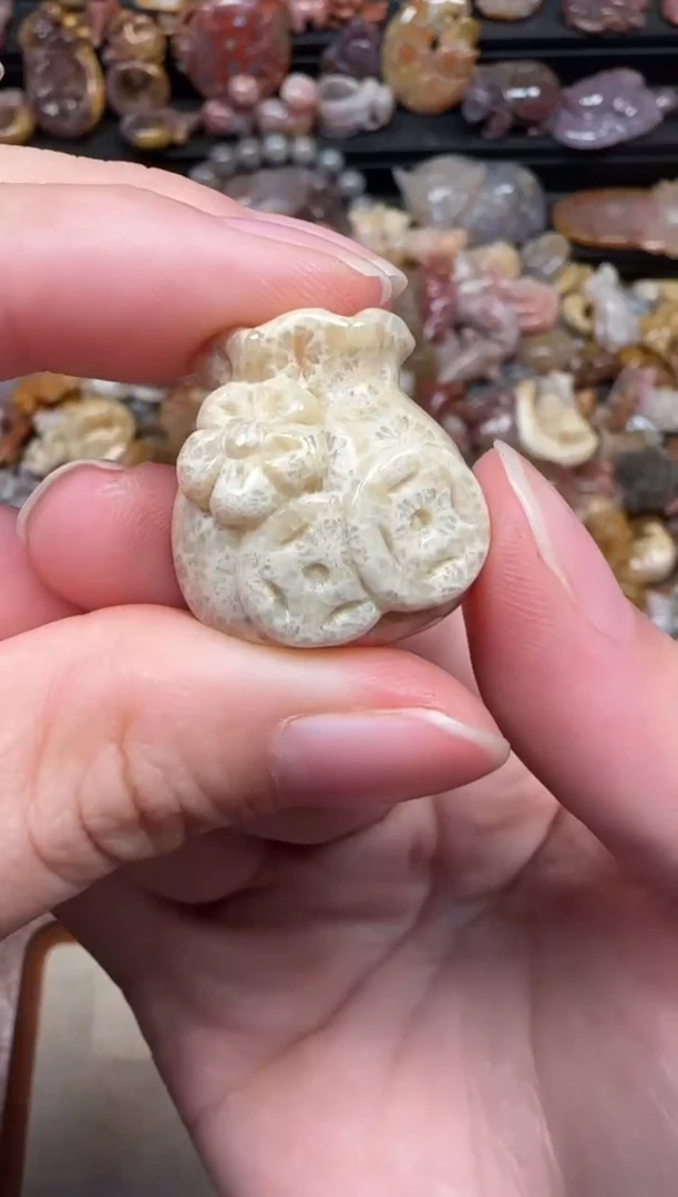 颈饰未镶嵌硅化珊瑚（珊瑚玉）800