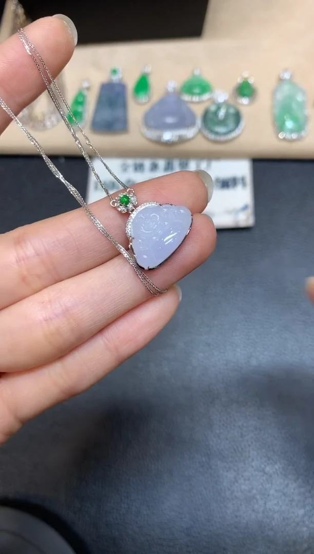 【闪购商品】翡翠颈饰18K金镶嵌【无服务费