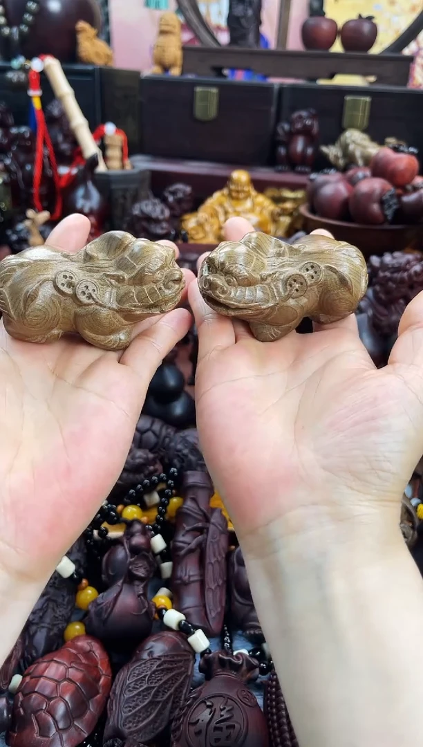 金丝楠金丝楠木阴沉木貔貅一对（直播间）