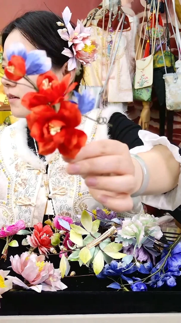 纯铜合金琉璃非遗绒花好美