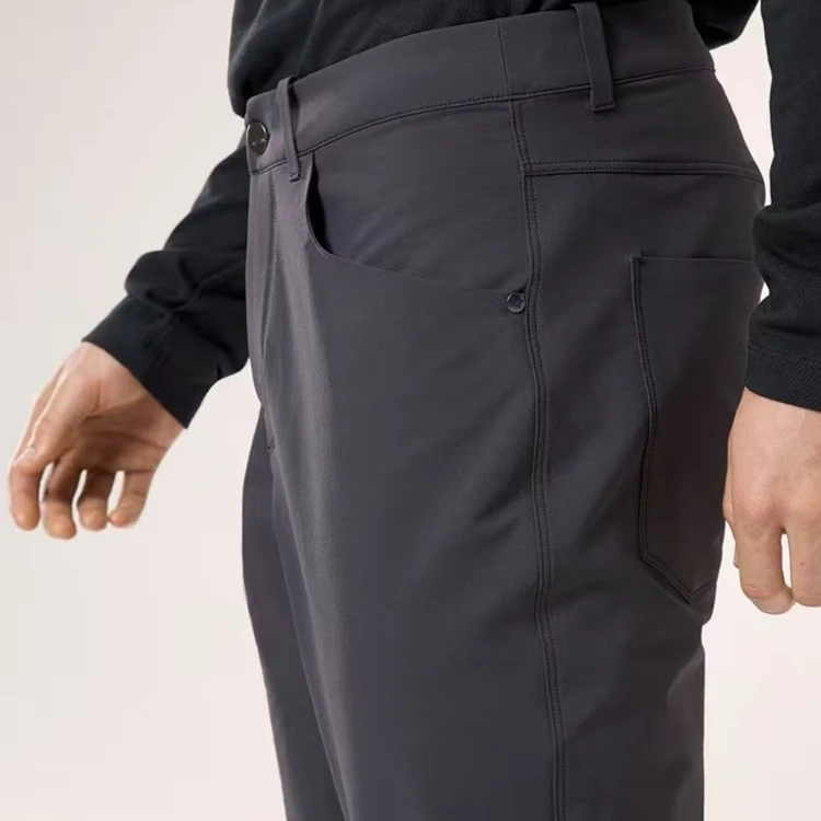 春夏高配新款男子商务通勤日常夏季户外运动透气耐磨弹力软壳裤