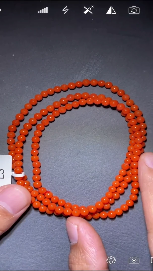 未镶嵌LS南红玛瑙圆珠珠链