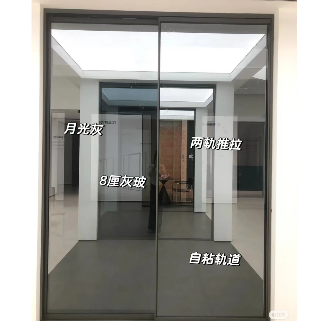 厨房推拉门移门吊轨钛镁合金门极窄双扇推拉长虹玻璃门通燃气安检
