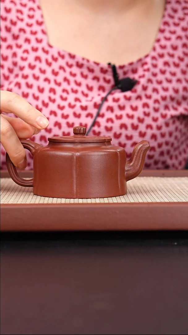 茶壶紫砂红皮龙《梅花周盘》300cc吴国仙