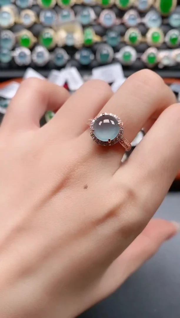 银S925镶嵌戒指翡翠1111