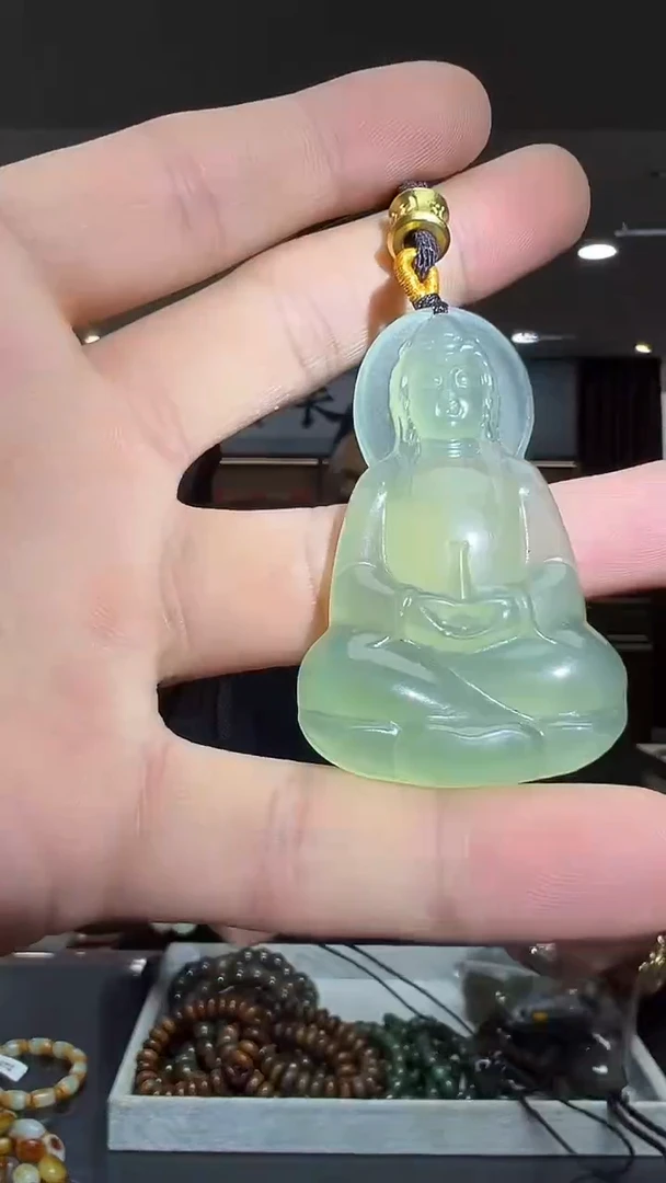 未镶嵌岫玉挂件观音-多样性发货其中发一