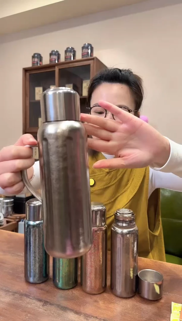 800毫升纯钛新款银色