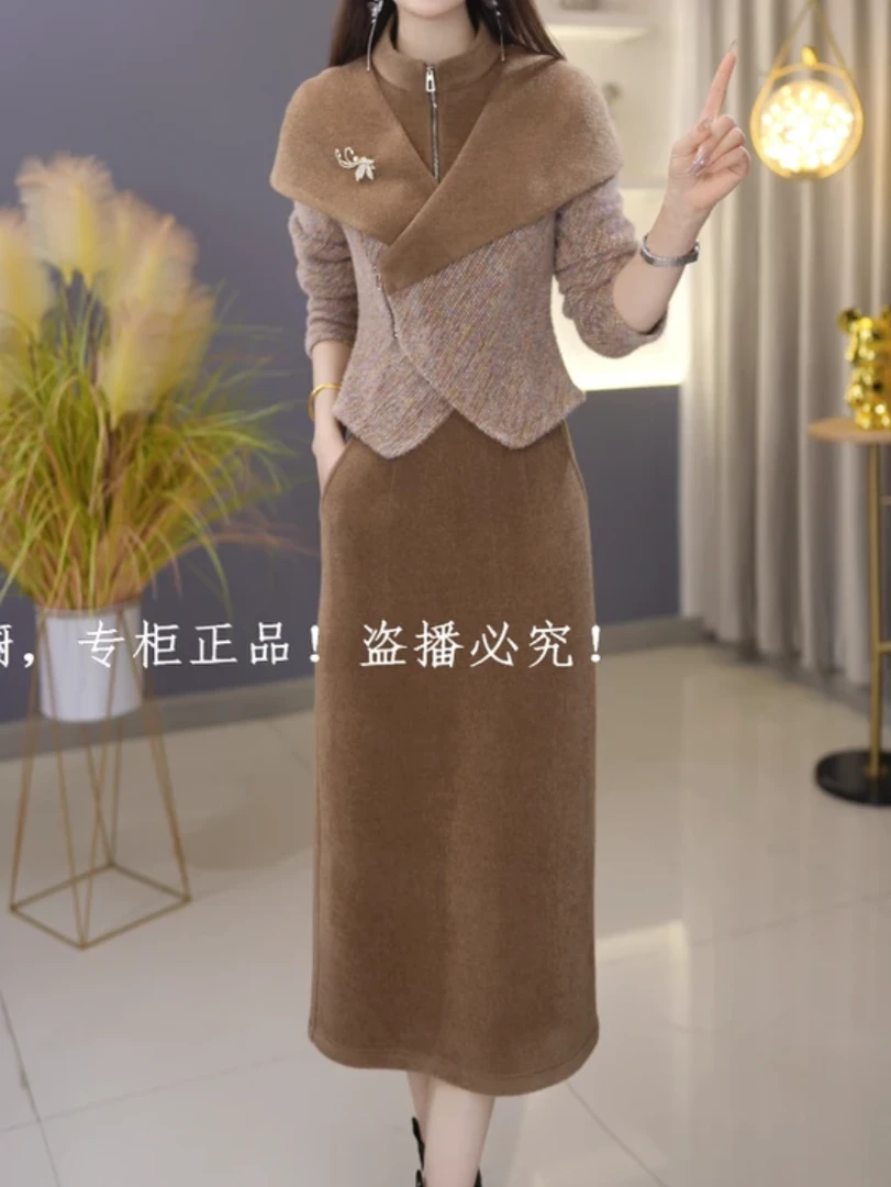 【定制套装】新品上新上衣配半身裙优雅气质时尚减龄休闲显瘦收腰