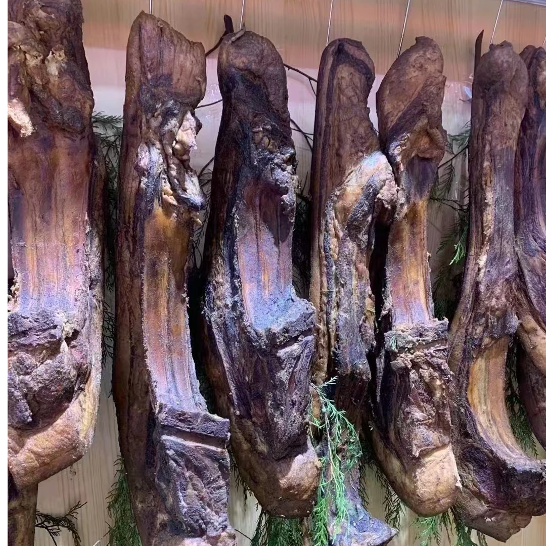 (现称重）重庆农村柏树丫烟熏土猪腊肉宝肋三线五花前夹