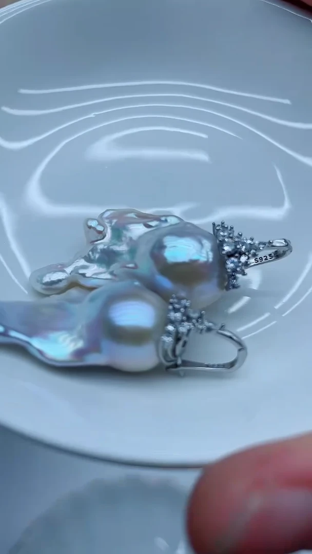 淡水珍珠银S925镶嵌吊坠(不含链)吊坠多样性发其一