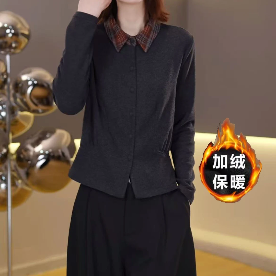 气质百搭长袖打底衫女2025秋冬新款时尚内搭显瘦上衣