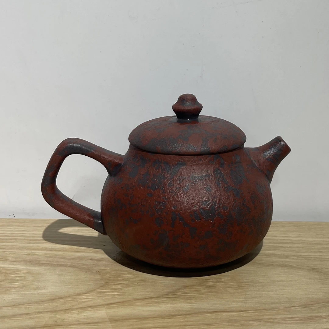 闻兮茶器赭石故宫红粗陶泡茶壶高档陶瓷手工茶壶