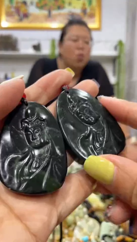 未镶嵌岫玉吊坠多样性发货发其中一件