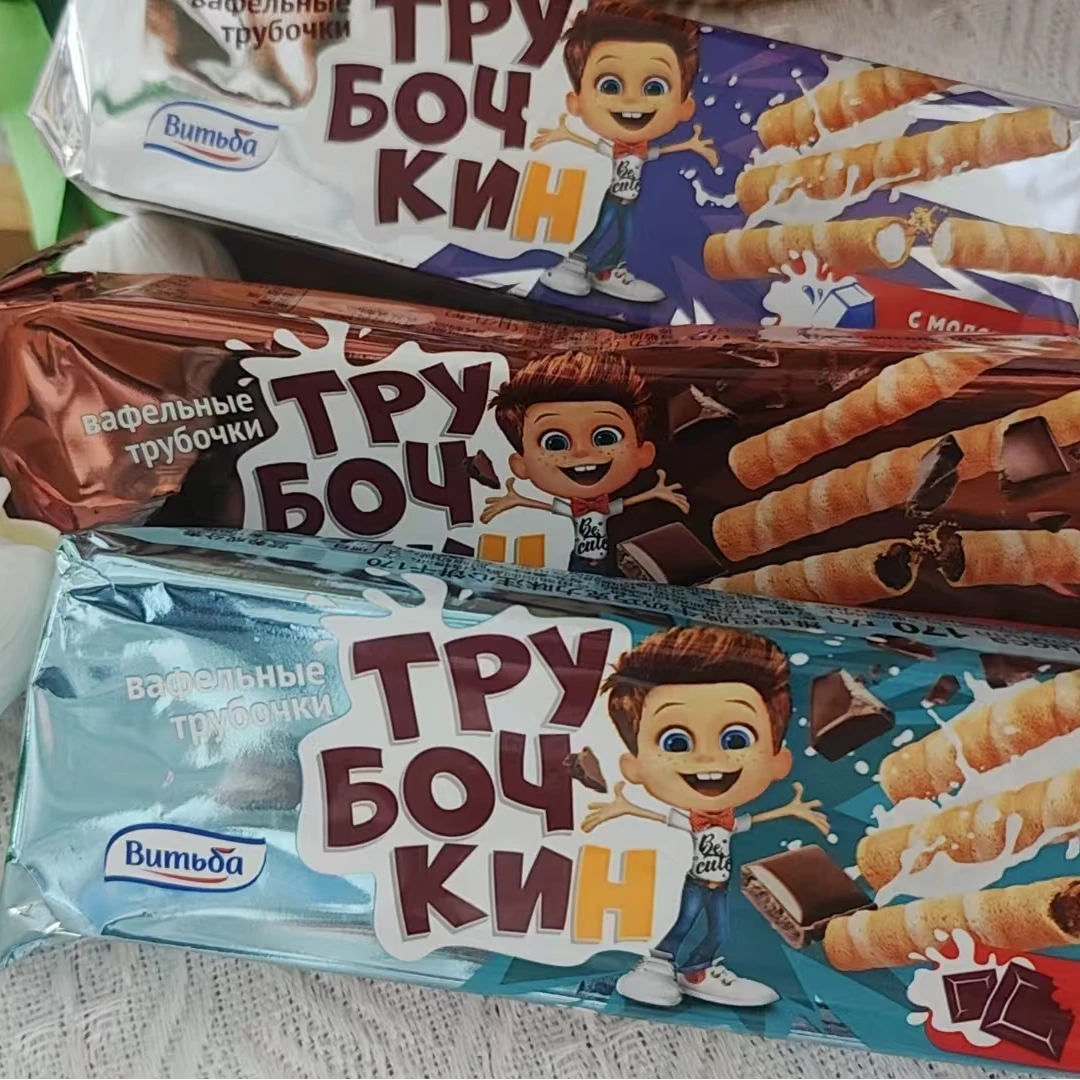 日期到8月白俄罗斯原装进口 维特巴牌牛奶味注心饼干170克