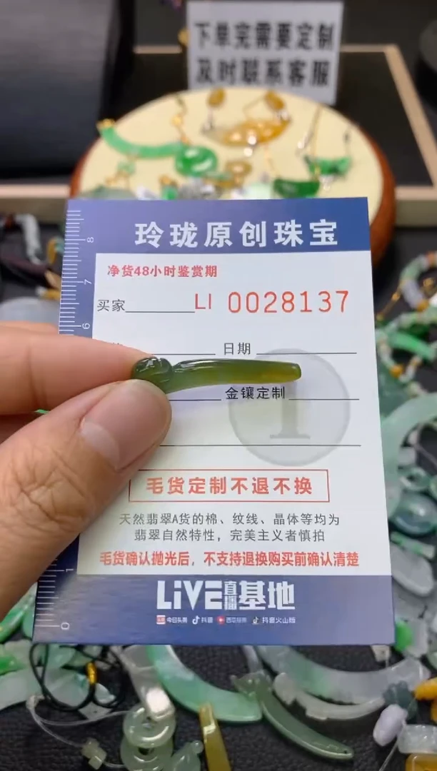【闪购商品】翡翠颈饰未镶嵌翡翠净货28137