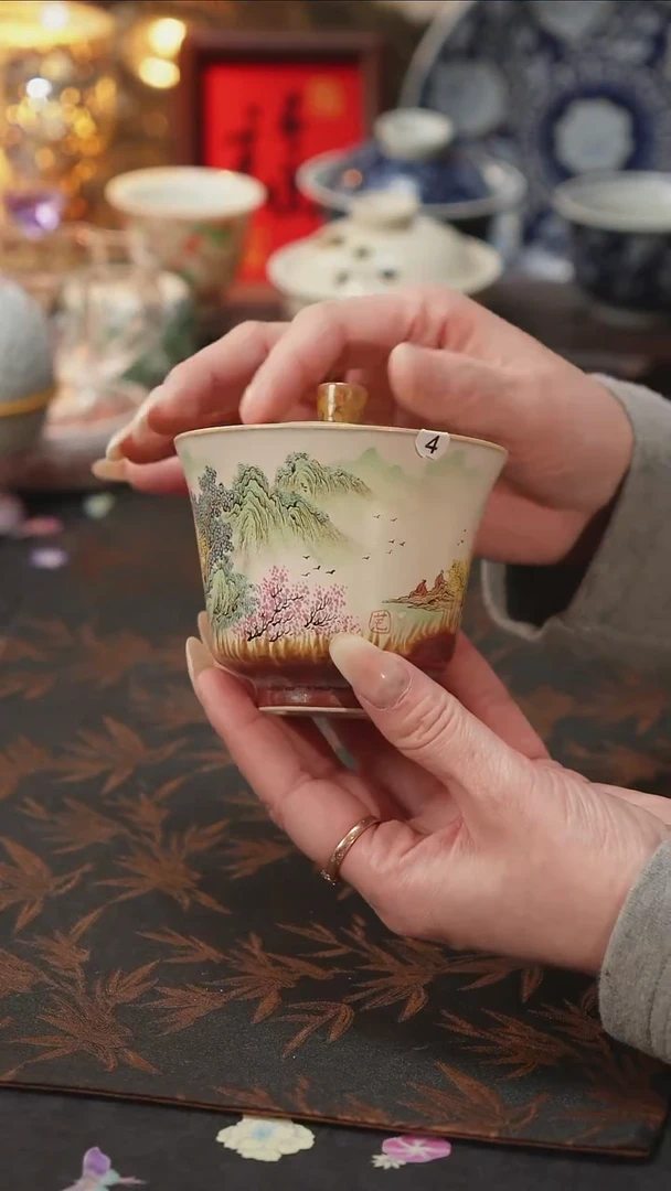 杯景德镇陶瓷杯碗柴烧多人