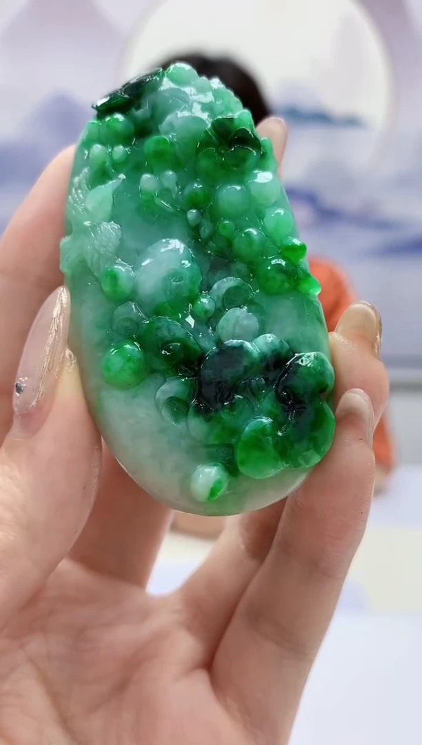 【闪购商品】定制翡翠未镶嵌4829jw-毛货挂件80