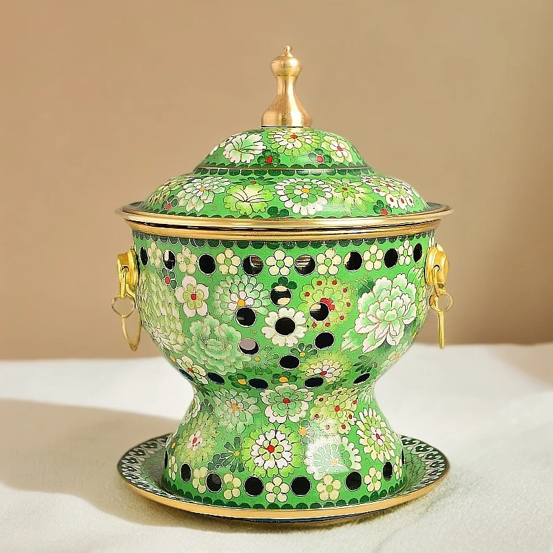 真景泰蓝纯铜一人家用一锅专用涮肉小火锅单人铜锅老北京小火锅