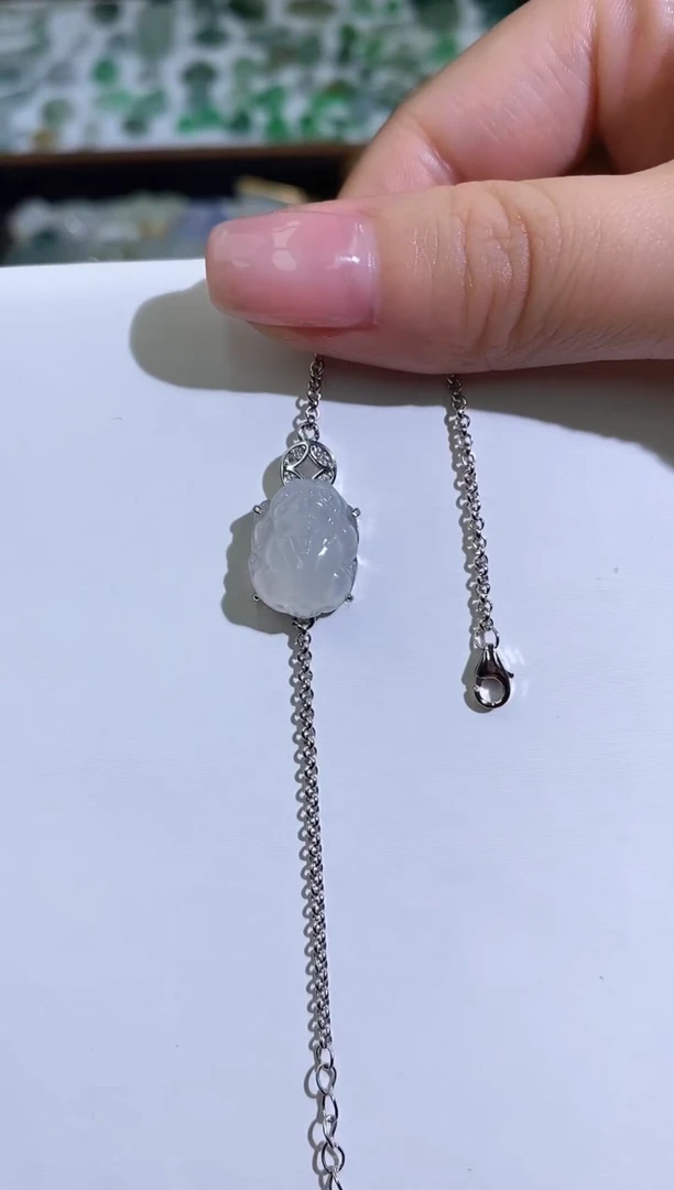 【闪购商品】翡翠手链银S925镶嵌025022322