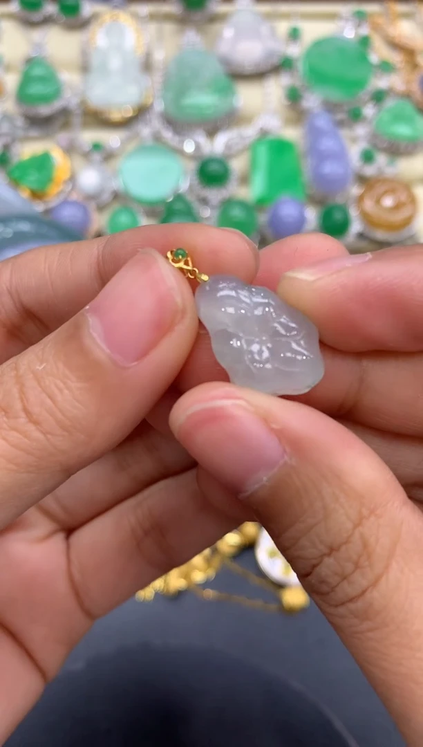 【闪购商品】翡翠颈饰18K金镶嵌39-中国好珍宝