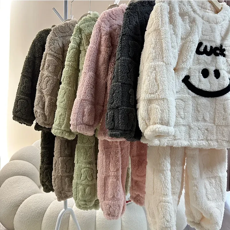 【扣码链接】儿童家居服加厚两件套保暖加绒睡衣套装潮