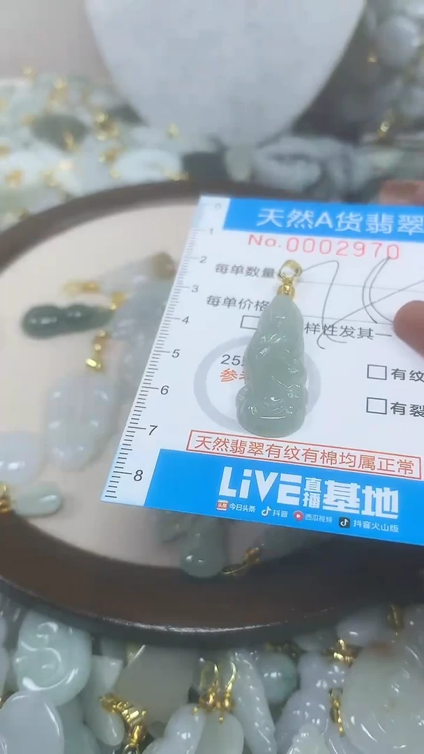 翡翠未镶嵌颈饰净货挂件-2970