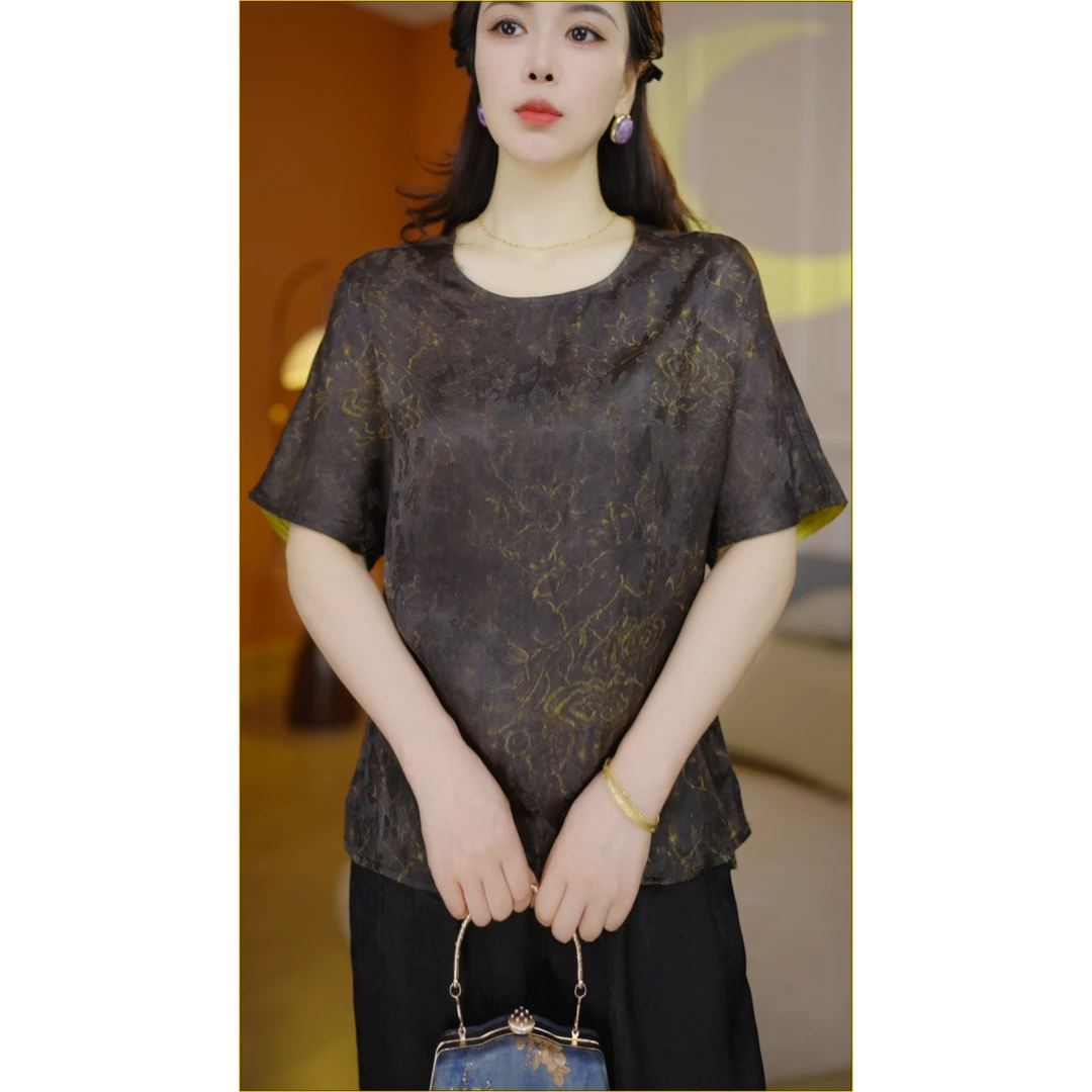 中式夏季新款气质双面穿小衫（XH71/八/萍/熙）