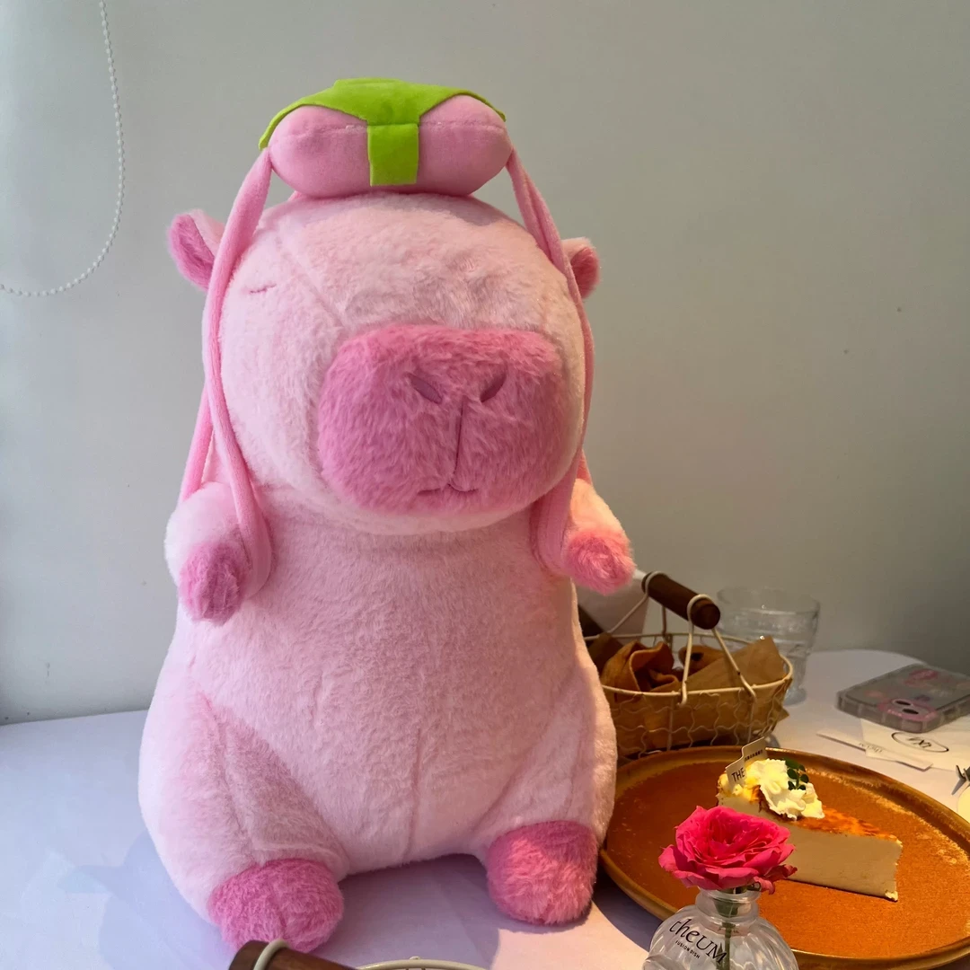 【40CM】可爱卡通卡皮巴拉玩具抱枕一个毛绒玩具哄睡抱枕