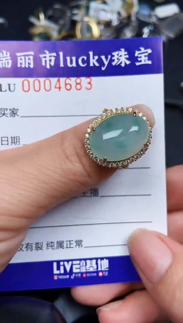 翡翠银S925镶嵌颈饰4683