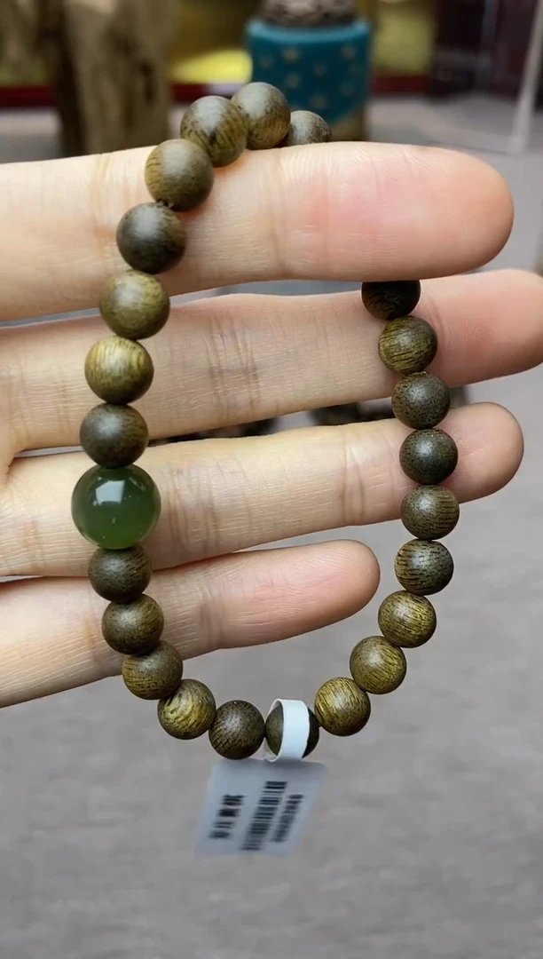 【闪购商品】沉香手串芽庄黄棋沉水老料06＋配饰单圈设计