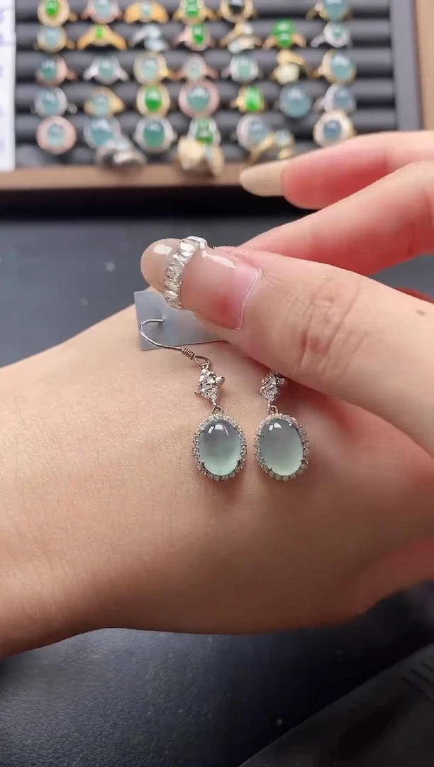 银S925镶嵌戒指翡翠51511