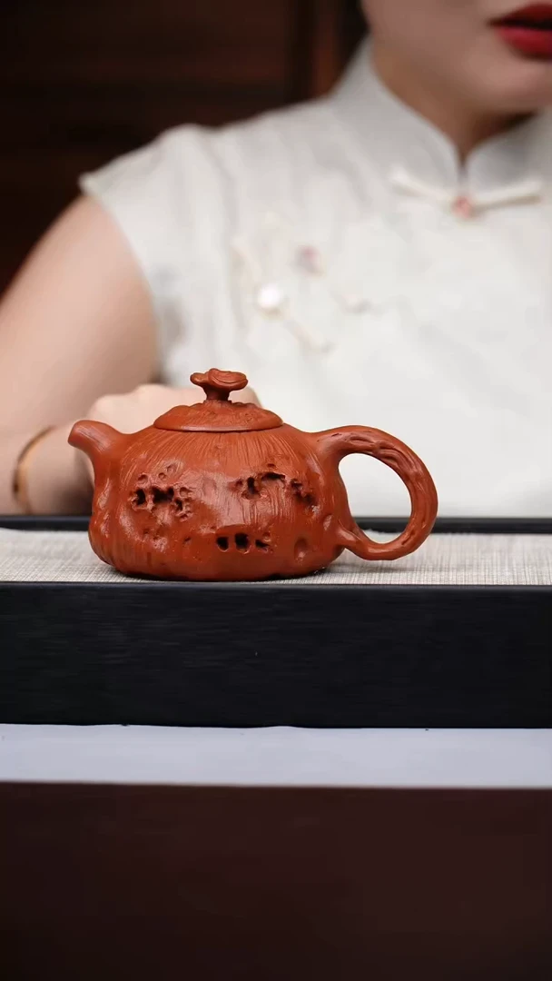 茶壶紫砂安**鱼朱泥灵芝供春
