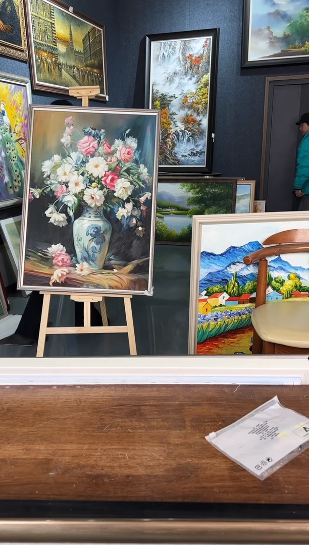 【闪购商品】油画32号 70*100插花-手绘油画